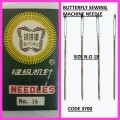 BUTTERFLY SEWING MACHINE NEEDLES N.O 16